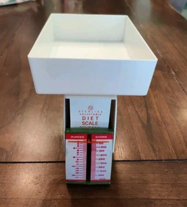 Vintage Sterling Diätwaage Avocado grün Küche Gramm Unzen Lebensmittel mit Tablett - Bild 1 von 10