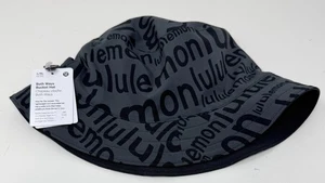 Sombrero de cubo reversible Lululemon Both Ways L/XL negro logotipo de marca 1 sombrero - Imagen 1 de 4
