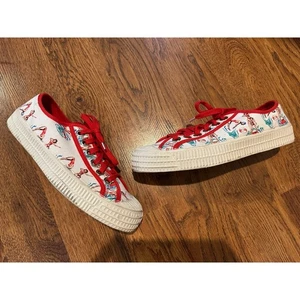 Miss L Fire Women’s Novesta Diving Delights Retro Style Sneakers White Size 9 - Picture 1 of 12