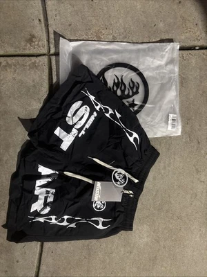 Pantalones Cortos Hellstar Nuevos Negro Blanco Rayas Talla M Foto 1 de 4