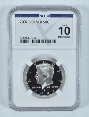 2002-S Kennedy Half Dollar Silver Proof 10 UCAM NGC X NGCX *1422 - Image 1 of 4