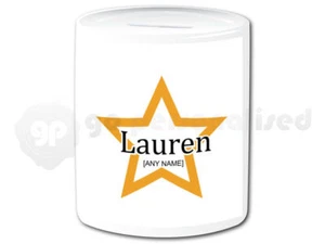 Personalised Ceramic Money Box- Star - Picture 1 of 1
