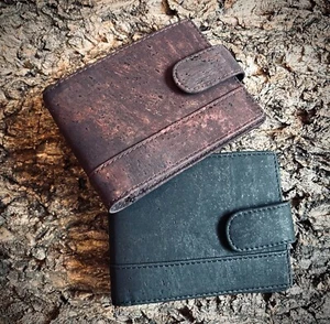 Assisi Style Vegan Wallet for Men - Bifold Cork Wallet - 3rd Anniversary Gifts - Picture 1 of 58