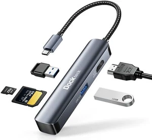USB C Hub 4K 60Hz, USB C Adapter, Dockteck 5-in-1 USB-C Hub Multiport Adapter... - Picture 1 of 8