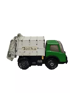 Vintage Tonka White and Green Garbage Truck Green Die Cast 4" - Picture 1 of 12
