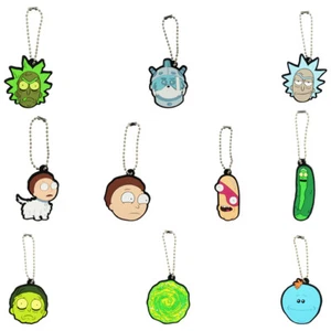 Set of 10 - Rick & Morty PVC Keychain Pickle Rick Snowball Portal Toxic Morty - Picture 1 of 1