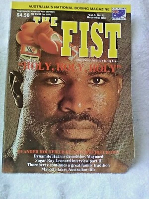  BOXING MAGAZINE THE FIST 1993 DEC 50 PAGES VOL 5 NO 12 VANDER HOLYFIELD - Image 1 of 3