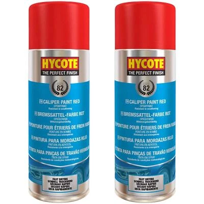 Hycote Red Spray Paint Fast-Drying High Heat Brake Caliper 400ml *2