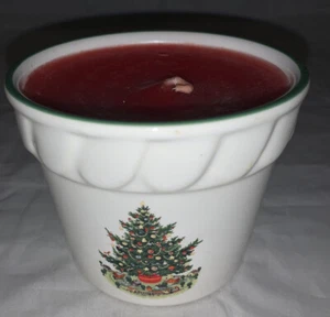 Pfaltzgraff Weihnachten Urlaub Weihnachtsbaum Keramik Kerzenhalter 3” x 3,75” - Bild 1 von 4