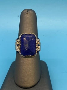 Michael Valitutti Lapis Gem Sterling Silver Ring - Picture 1 of 7