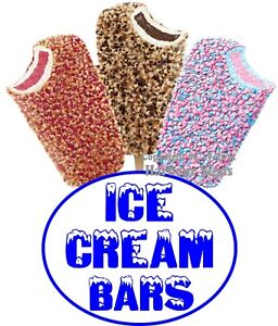 Ice Cream Bars DECAL (Choose Your Size) Concession Food Truck Sign Sticker 