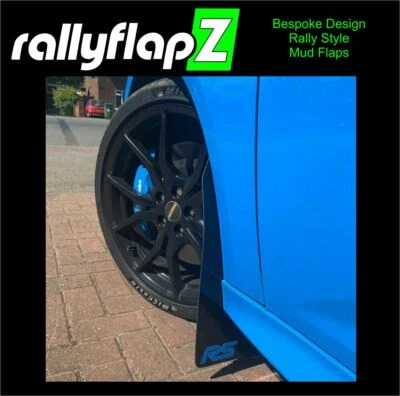 Mud Flaps & Fixing Kit to fit FORD FOCUS RS MK3 Black 4mm PVC *Satin-Matt RS-NB - Image 1 of 4