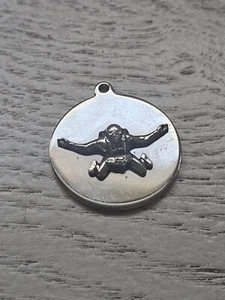 RAR* Vintage Silber Fallschirmspringer Anhänger Fallschirmspringen UNIKAT (Sterling??) - Bild 1 von 5