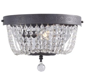 Portfolio, "Breely" Antique Pewter Pocket Wall Sconce | Glass Bead Strands - Picture 1 of 8