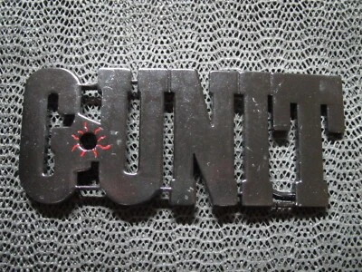 ¡Hebilla de cinturón recortada agujero bala soldado unidad g 50 centavos! ¡VINTAGE! RARO! Años 2000! Foto 1 de 4