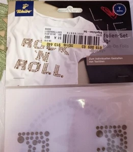Tchibo Bügelfolien Set 'Rockig' ** OVP ** 7 Motive * Nieten * Steinchen * Folie - Bild 1 von 7