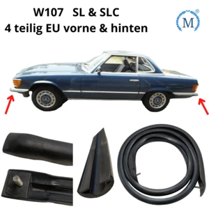 Juego de rieles de protección parachoques delantero y trasero para Mercedes-Benz W107 SL SLC  - Imagen 1 de 17