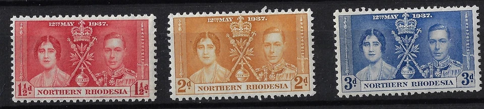 NORTHERN RHODESIA STAMPS Sc#22 - 23 -  24 mnh - Image 1 of 1
