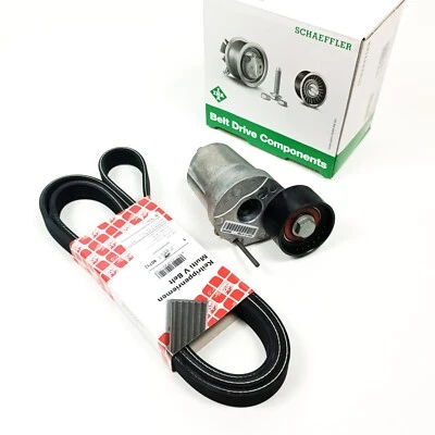 FEBI Keilrippenriemen mit INA Spanner für BMW 1er E81 E87 3er E90 E91 X1 2.0d - Bild 1 von 3