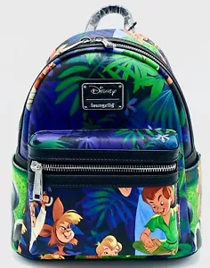 Loungefly Disney Peter Pan Scenes Mini Backpack Bag Lost Boys Tropical Jungle - Picture 1 of 9