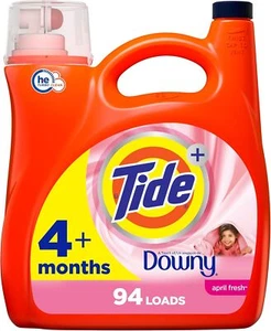 Tide plus Downy Laundry Detergent, April Fresh,HE Compatible, 94 Loads,132 Fl Oz - Picture 1 of 5