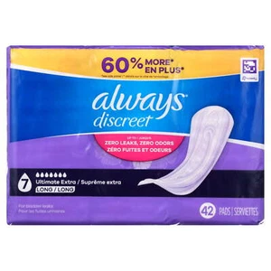 Incontinence Pads, Ultimate Extra Protect Absorbency, Regular Length, 42 CT - Picture 1 of 17