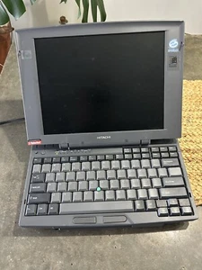 Hitachi Vintage Notebook Laptop M-100D/810 For Parts Turns On Screen Blank Broke - Bild 1 von 9
