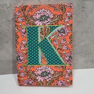 Anthropologie Omari Monogram Journal Notebook Letter K, Floral Cover 7"×5" - Picture 1 of 10