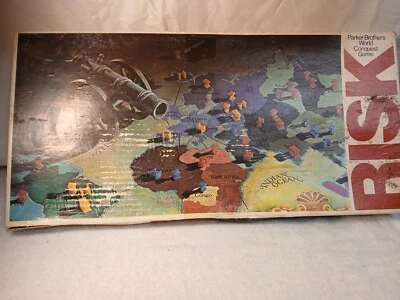 Risk by Parker Brothers Complete Set Game Board Warped Vintage 1975 Board Game - Image 1 of 4