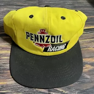 Pennzoil Racing Vintage 1990's K-Products Strapback Trucker Hat Cap Made in USA - Picture 1 of 5