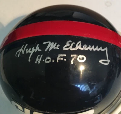 Minicasco firmado por Hugh McElhenny HOF 70 Riddell New York Giants sin certificado de autenticidad Foto 1 de 4