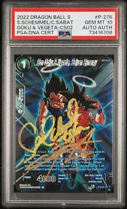 Goku & Vegeta Saiyan Synergy PSA 10 Dragon Ball CHRISTOPHER SABAT SEAN SCHEMMEL - Bild 1 von 2