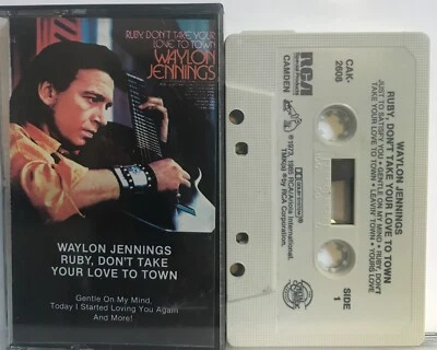 Waylon Jennings ‎: Ruby, Don't Take Your Love To Town (Cassette Tape) *Very Good - Image 1 of 2