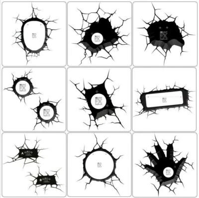 3D Deco Light FX Avengers Replacement Crack Wall sticker Marvel - Image 1 of 4