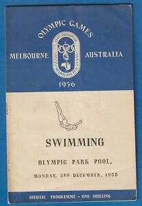 MELBOURNE 1956 OLYMPIC GAMES SWIMMING PROGRAMME. WATER POLO.3rd.DEC.