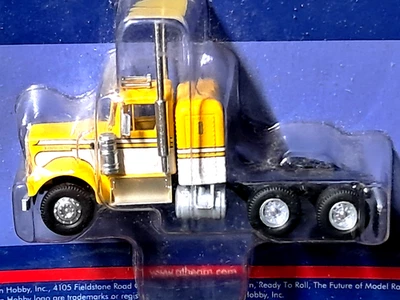 HO = 1/87 RTR Athearn W900 KW Kenworth обычный трактор желтый и белый-ПОСТРОЕН - Изображение 1 из 4