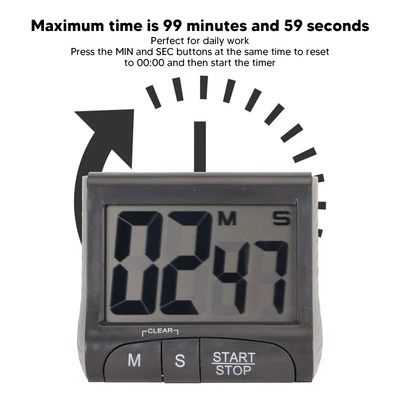2PCS Digital Timer Magnetischer Digitaler Countdown-Timer Mit Großer Digital^ - Bild 1 von 4