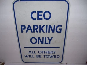Vintage Metallschild CEO Parking Only 12 x 18 - Bild 1 von 4