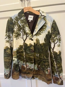 Moschino Jeans Vintage Malerei Blazer Jacke bemalt Renaissance 90er 90s - Bild 1 von 2
