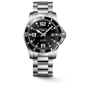 Longines Hydroconquest Automatic Black Dial Stainless Steel Mens Watch L37424566 - Picture 1 of 12