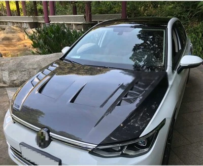 Capó delantero de fibra de carbono para VW Golf 8 MK8 GTI 21-22 HT estilo Foto 1 de 4