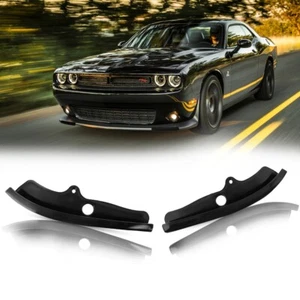 For Dodge Challenger R/T SRT GT 15-20 Black Front Bumper Lip Splitter Protector - Picture 1 of 7