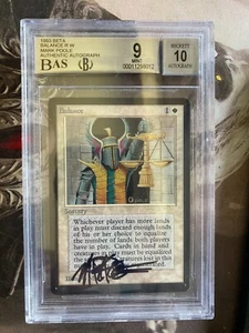 *** BETA Balance *** BGS 9, 10 Signature - Mint! DUTY FREE MtG Magic - Picture 1 of 2