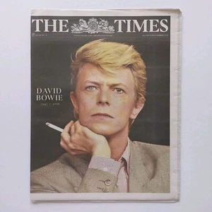 DAVID BOWIE Death - The Times Obituary UK ZEITUNG + Tribute Pullout (JAN 2016) - Bild 1 von 3