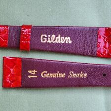 GENUINE Snake 14mm Gilden Womens replacement watch strap band. Red
