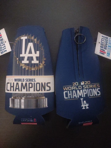NEW Pair Set of 2 2020 Dodgers World Series Championship Trophy Beer cozy Holder Cover