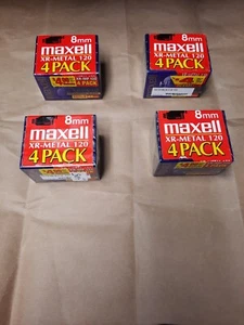Pack de 4 films Maxell XR-Metal 120 8 mm pour caméscopes Digital8 (4 unités) - Photo 1 sur 6