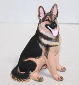 Hand Painted German Shepherd Dog Figure by Clo Brumeval - Picture 1 of 4