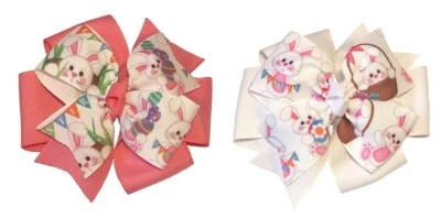 Easter Rabbit Pinwheel Hair Bow - Image 1 of 2