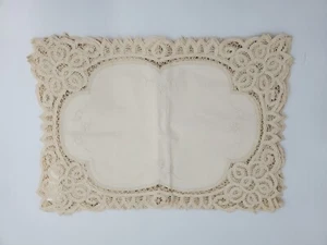 Battenberg Lace Placemats Set of 8 Ecru 19x14 Cotton NWT Retail $56 - Picture 1 of 7